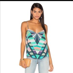 MARA HOFFMANPRISM V NECK TANK TEAL